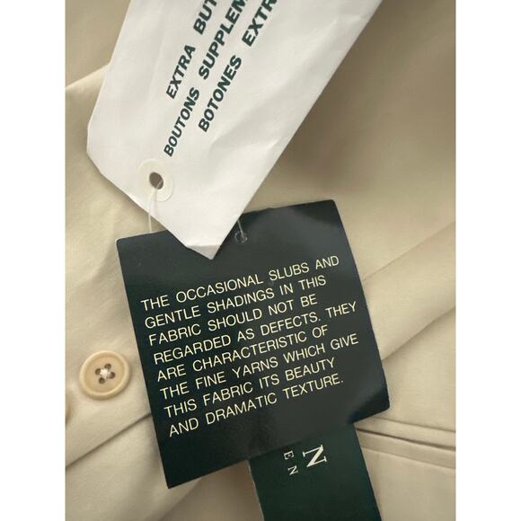 VTG 90s NWT Lauren Ralph Lauren Cream Silk Blend Blazer 20W Designer Classic - Picture 11 of 16